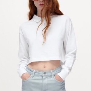 **LAST CHANCE** NWT Zara Button Down Cropped Long Sleeve
